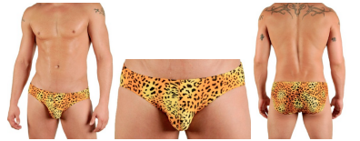 Animal Print Banana Hammock Swimsuit