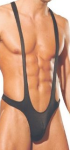 Nyteez Black Mankini Suspender Thong